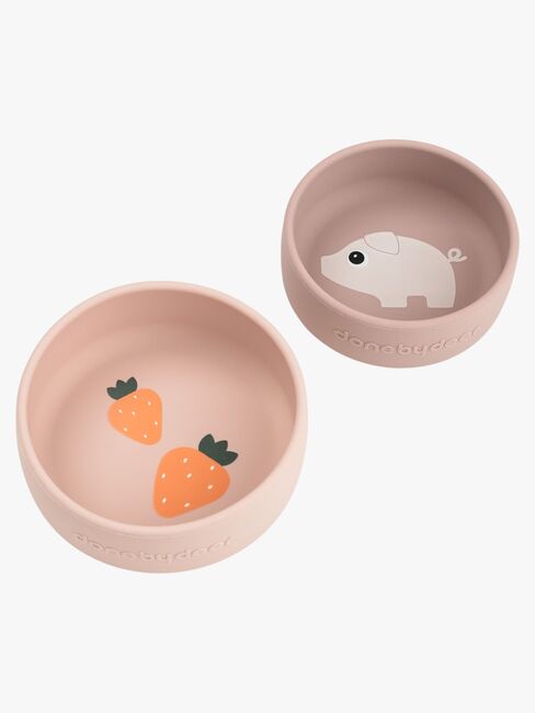 Done By Deer Pigee Silikon Schüssel 2er-Pack, Powder