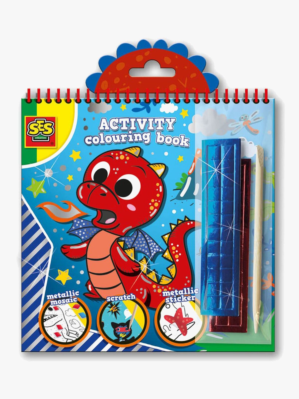 SES Creative Bastelbuch Metallic Drache