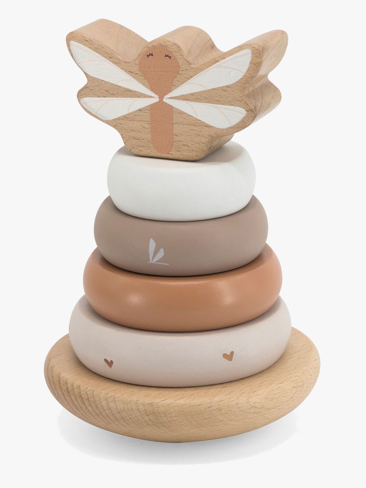 Label Label Stapelspielzeug Ringe, Nougat