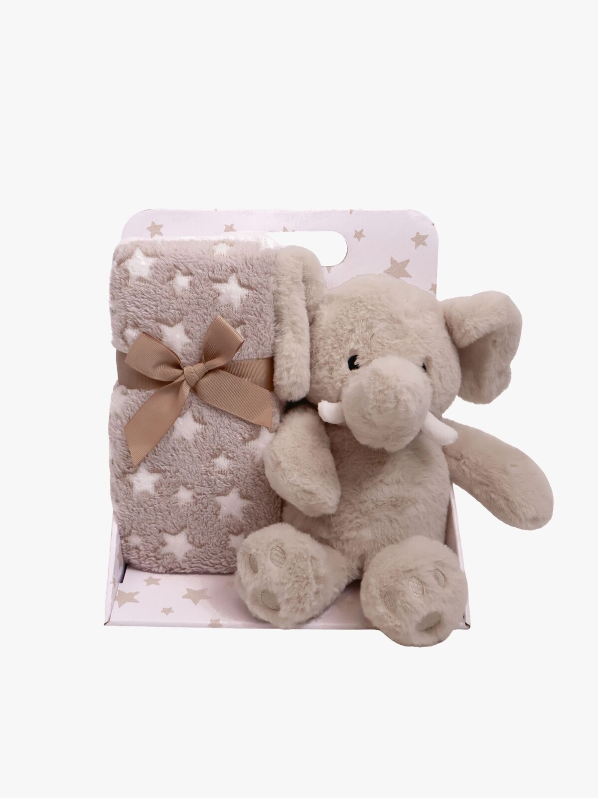 CarloBaby Elefant Fleecedecke und Kuscheltier, Beige