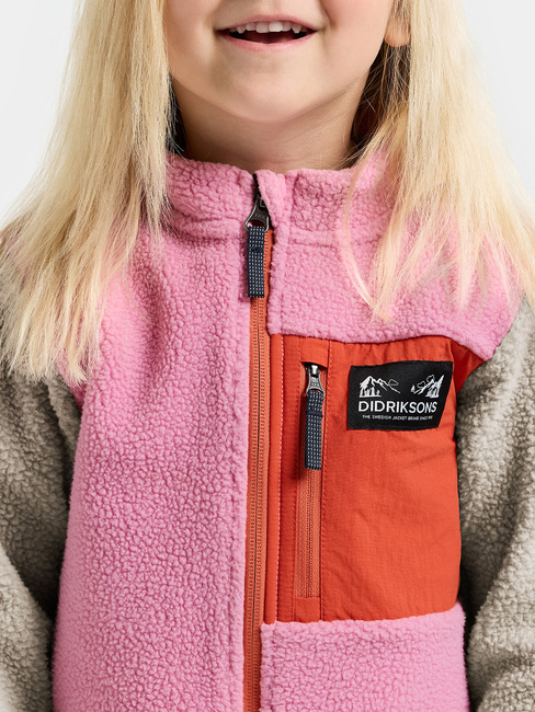 Didriksons Anten Fleecejacke, Light Heather Pink