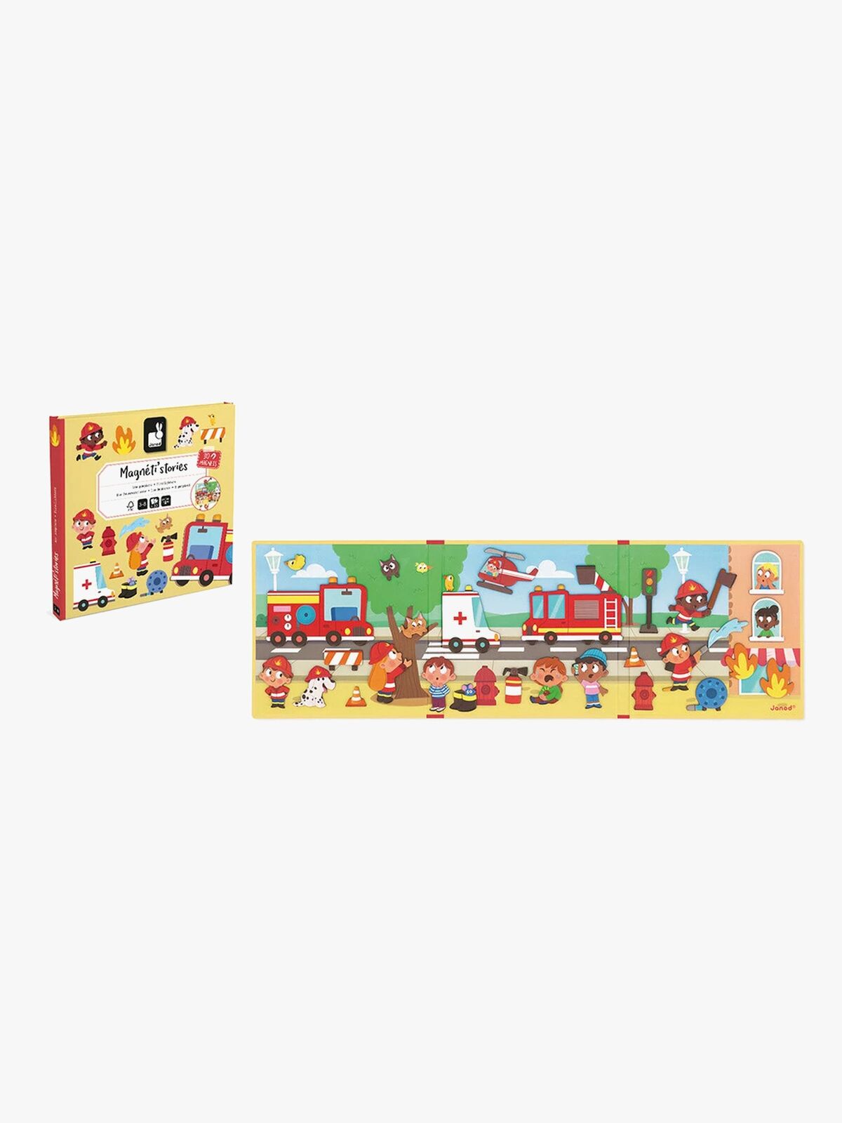 Janod Magneti'Stories Magnet-Set Feuerwehrmanne 30 Teile