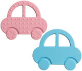 RÄTT START Beißspielzeug 2er-Pack Rosa Auto und Blaues Auto, Multi