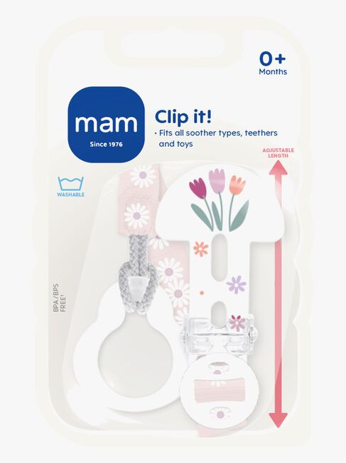 MAM Clip It! Schnullerkette, Rosa