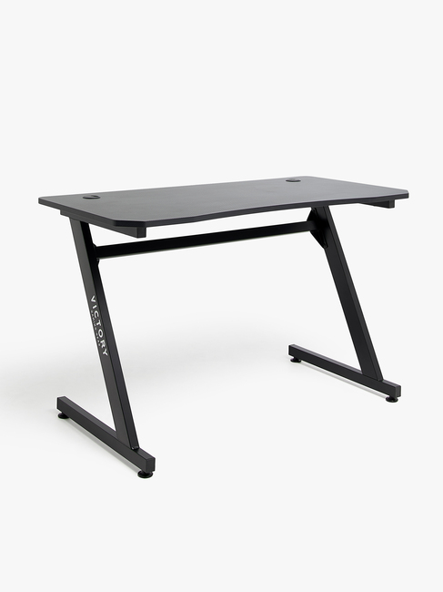 Victory Future Gaming-Stuhl inkl. Tisch, Schwarz/Weiß