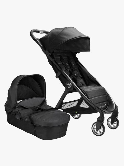 Baby Jogger City Tour 2 Buggy inkl. Liegewanne, Pitch Black/Jet