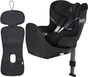 Cybex Sirona S2 i-Size inkl. ventilierenden Sitzpolsters, Deep Black/Antracit