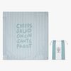 Swim Essentials Luxe Strandtuch, Green White Cheers