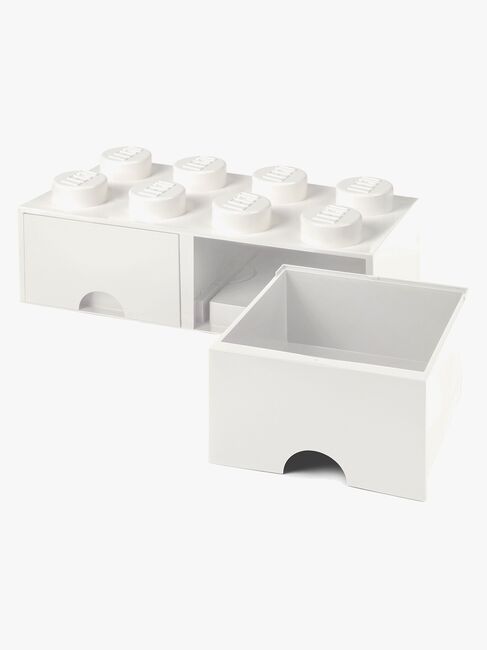 LEGO Aufbewahrungsbox mit Schublade 8, Weiß