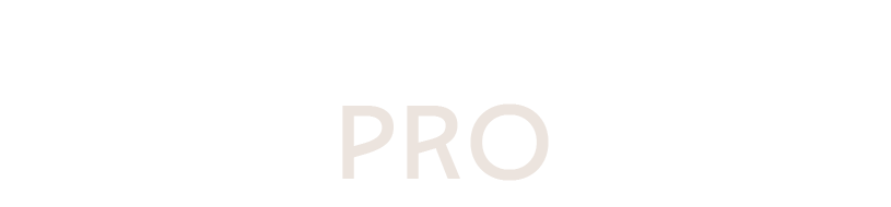 Schwarzer Hintergrund mit dem Wort 'PRO' in weißem Text.