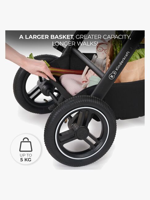 Kinderkraft Multifunctional 3-in-1 B-Tour Mink Pro Kombikinderwagen, Light Grey