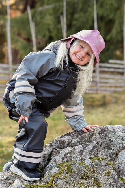 Lindberg Fagerhult Gefüttertes Regenset, Black/Anth