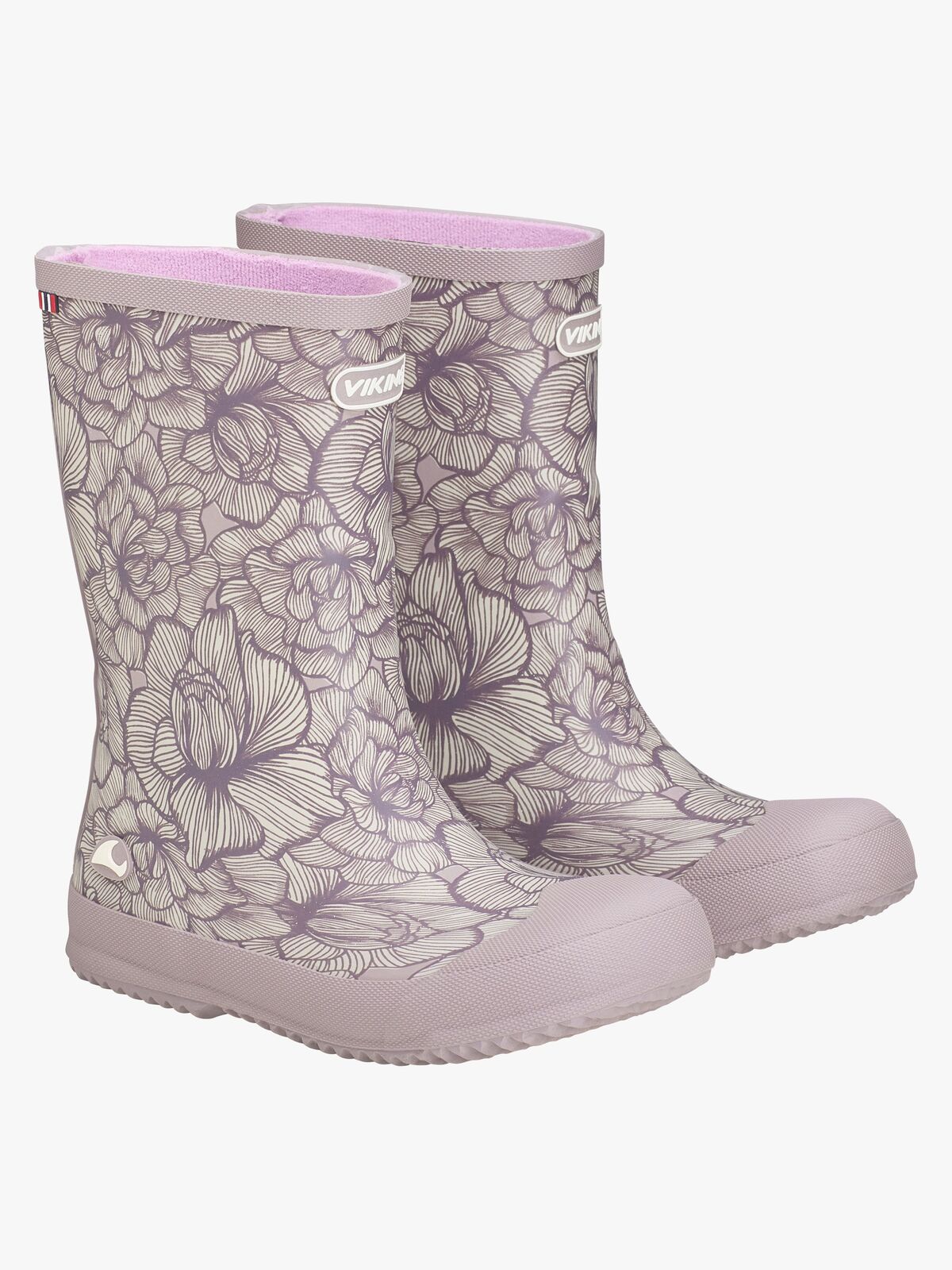 Viking Indie Print Gummistiefel, Dusty Pink/Cream