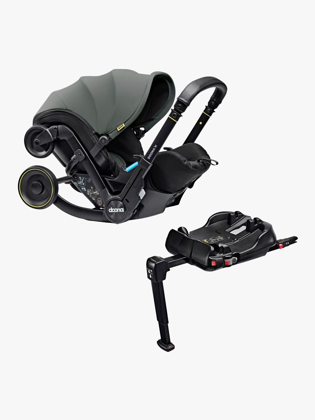 Doona X Babyschale inkl. ISOFIX-Basis, Slate Green
