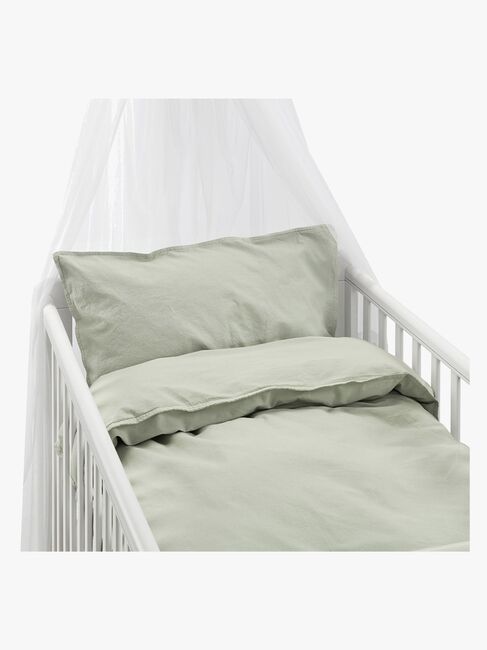 Borganäs Bettwäsche Babybett Humble 100 x 130 2-teilig, Grün