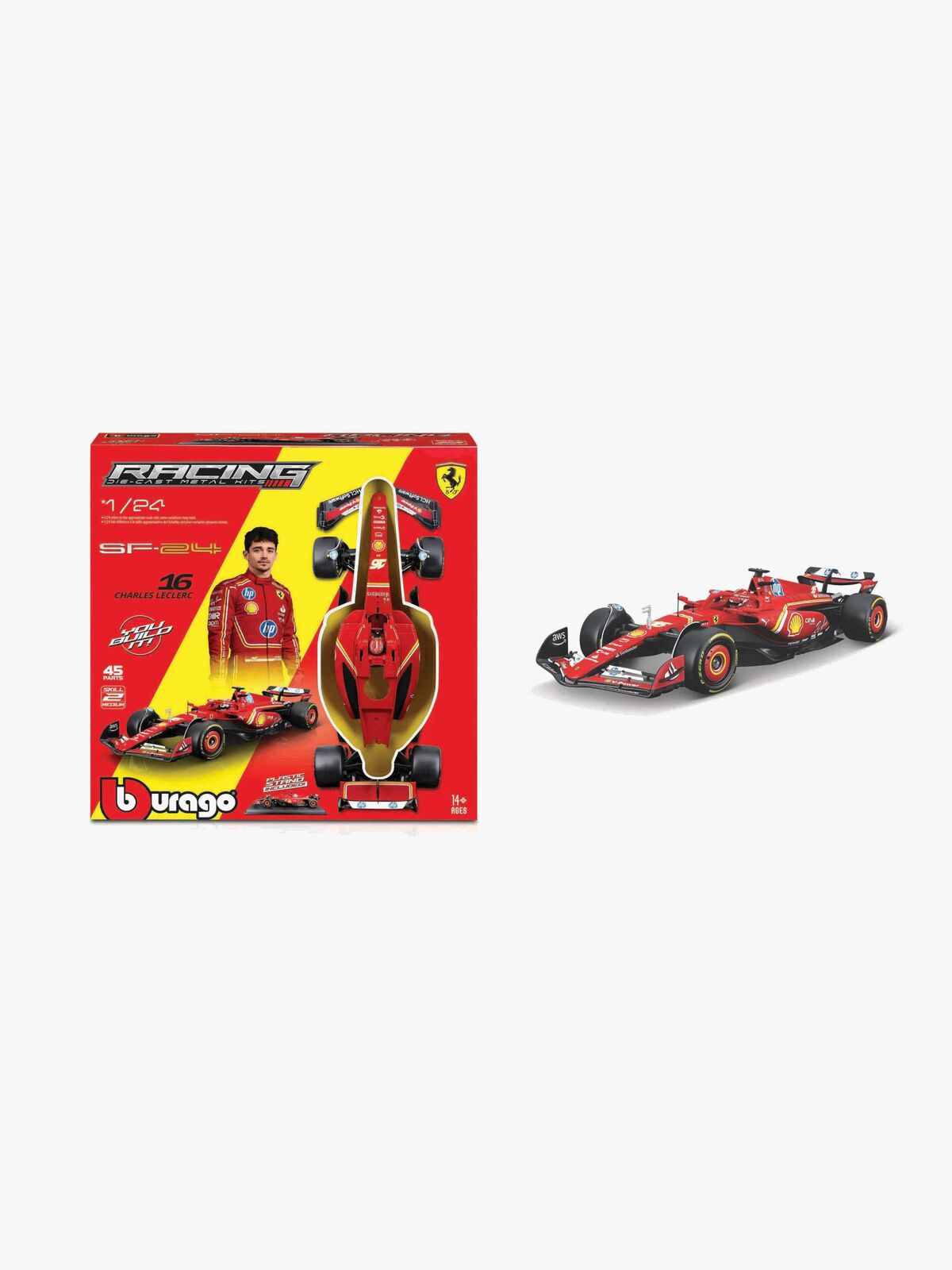 Bburago F1 Ferrari SF-24 Modellset Leclerc #16 1:24
