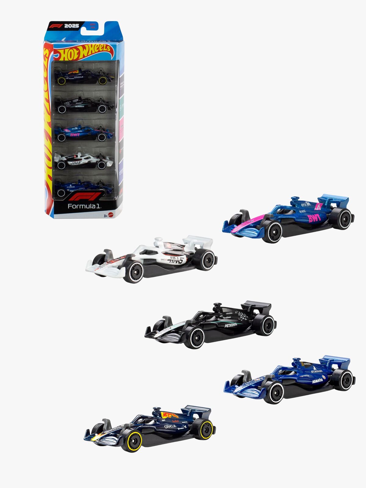 Hot Wheels F1 Autos Die-Cast 1:64 5er-Set