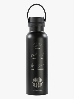 FC Barcelona Stainless Steel Trinkflasche 600ml, Schwarz