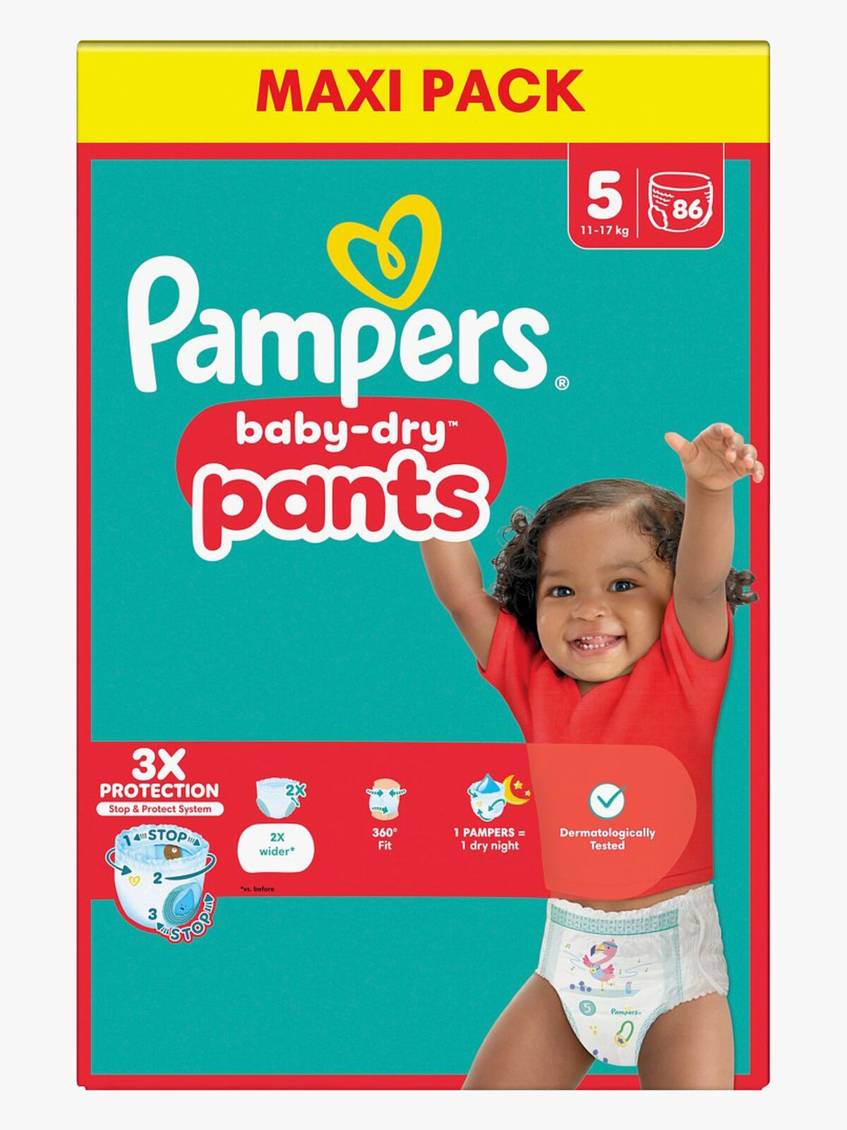 Pampers Baby Dry Pants Windeln Größe 5 11-17 kg Maxi 86er-Pack