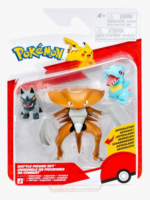 Pokémon Battle Figurenset Fiffyen, Karnimani & Kabutops 3er-Pack