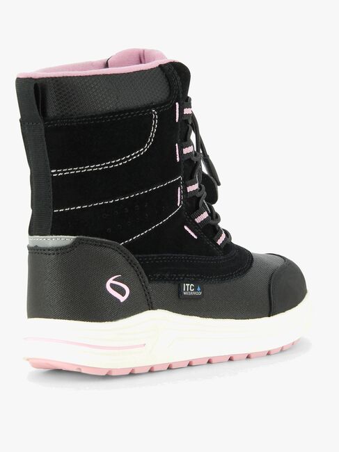 Leaf Jaren Winterstiefel, Schwarz/Rosa