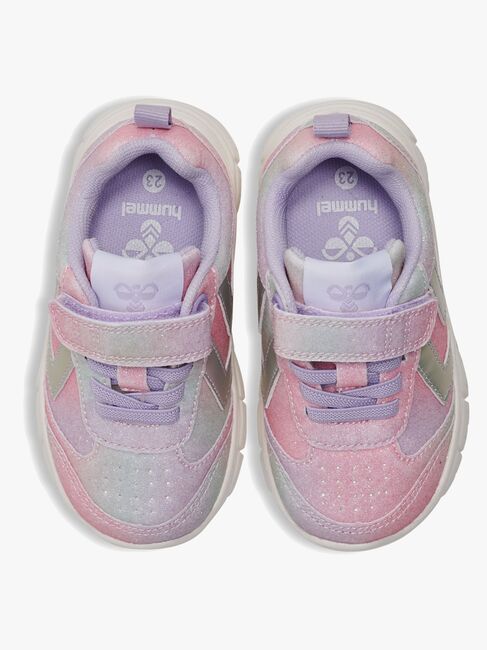 Hummel Crosslite Glitter Infant Sneaker, Multicolor Pink