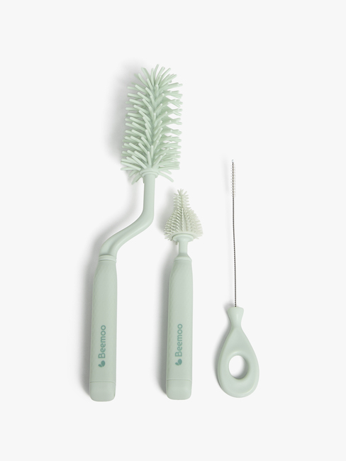 Beemoo CARE Flaschenbürsten für Babyflasche, Soft Green
