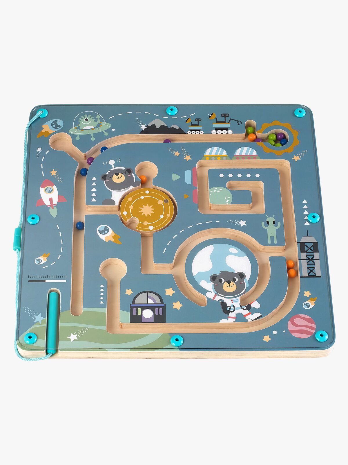 Kinder and Kids Labyrinth mit Magnetischem Stift & Kugeln Weltall