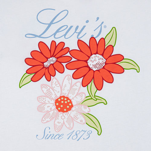 Levi's LVG Floral Oversized T-Shirt, Bright White