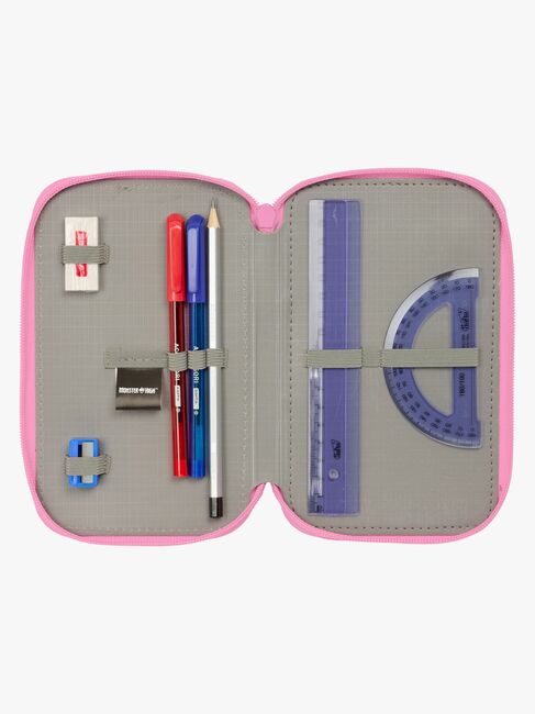 Monster High Gefülltes Dreifach-Federmäppchen 37 Teile, Schwarz