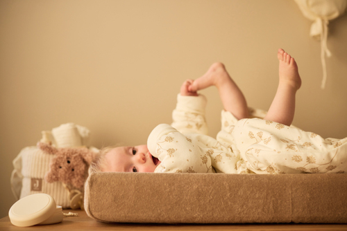 Jollein Wickelauflagenbezüge 50x70cm 2er-Pack, Milky Coffee