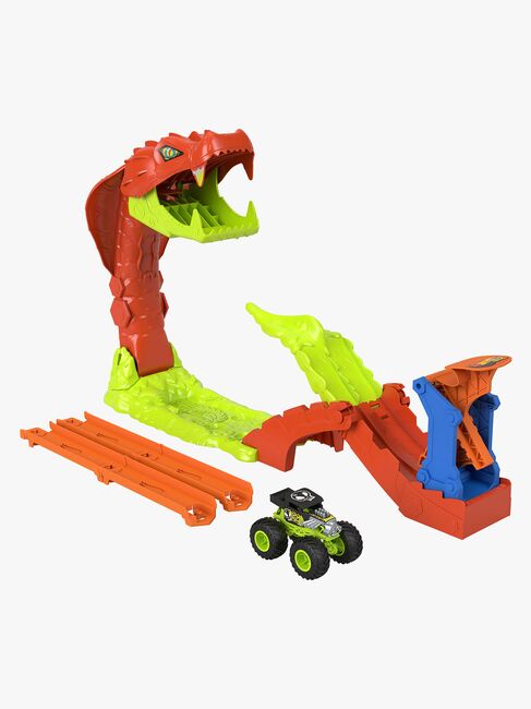 Hot Wheels Monster Trucks Autorennbahn Snake Slam Takedown