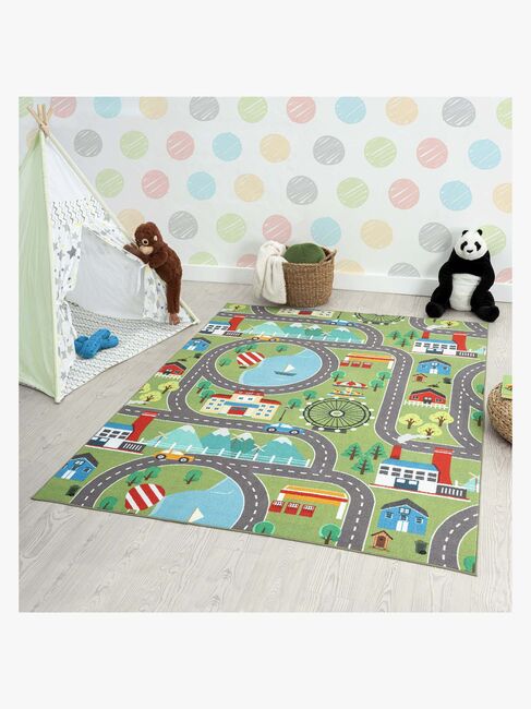 KMCarpets Straßenteppich 120x160 cm, Grün