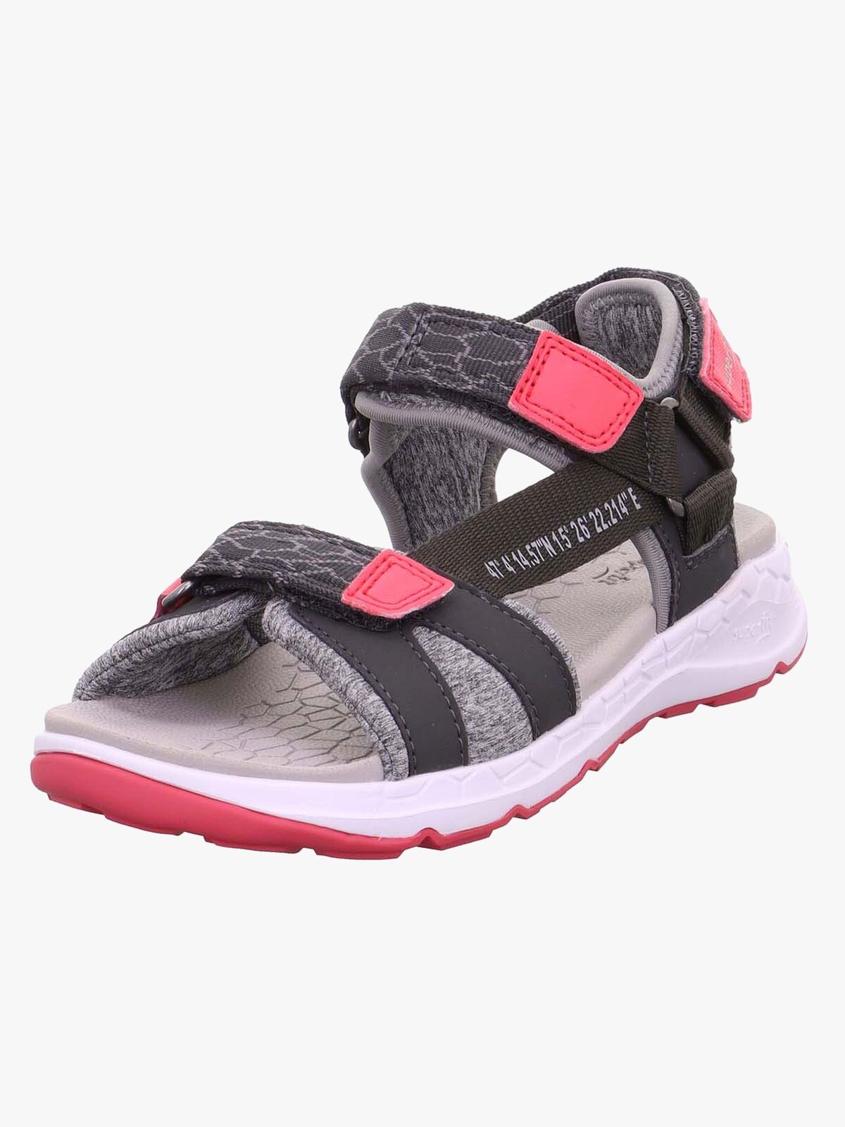 Superfit Criss Cross Sandalen, Grey/Pink