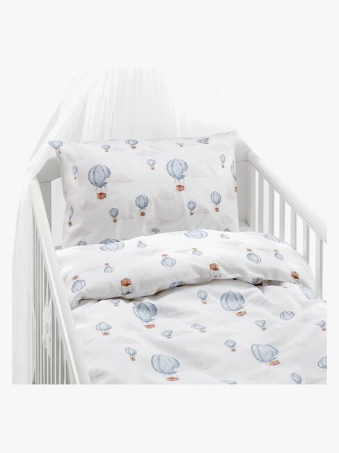 Borganäs Bettwäsche Babybett Ballon 2-teilig 100x130 cm, Blau