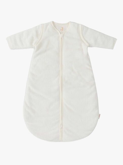 Jollein Schlafsack mit abnehmbaren Ärmeln Rund 90 cm, Rib Ivory