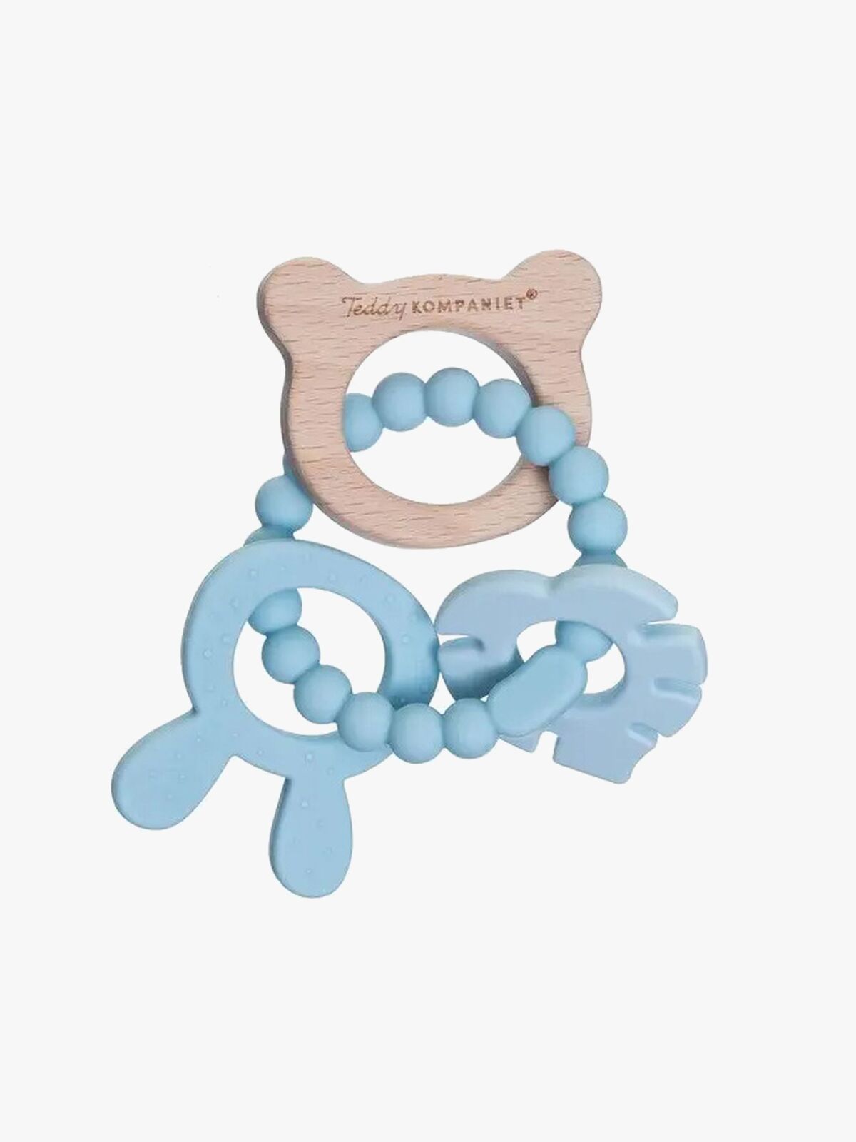 Teddykompaniet  Silikon & Holz Beißring, Teal