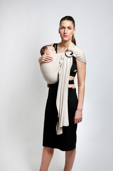 Love Radius No Knot Woven Tragetuch, White Gold