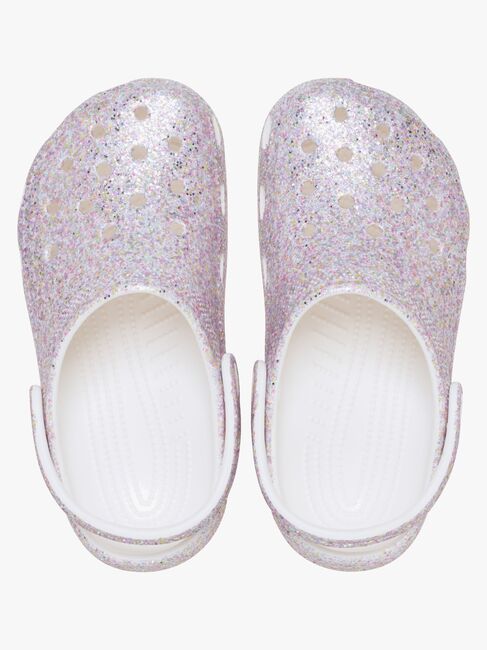 Crocs Classic Fantasy Glitter Pantoffeln, Weiß