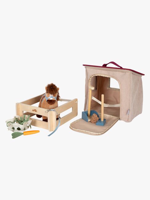 Small Foot Spielset Pferd mit Stall in der Tasche