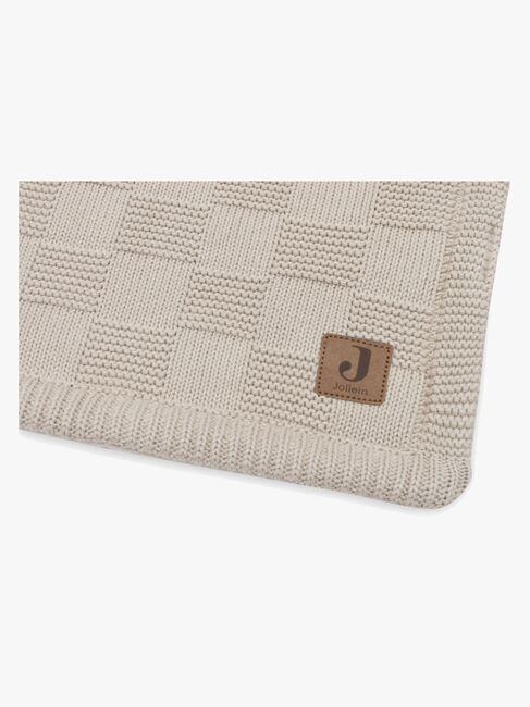 Jollein Decke 75x100 cm Box Knit/Velvet, Warm Sand