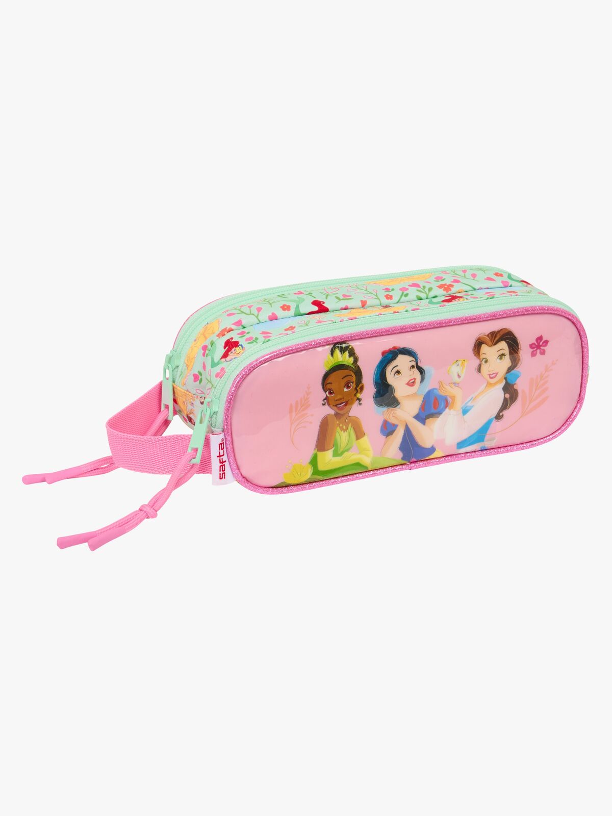 Disney Princess Doppel-Federmäppchen Bloom, Türkis/Rosa