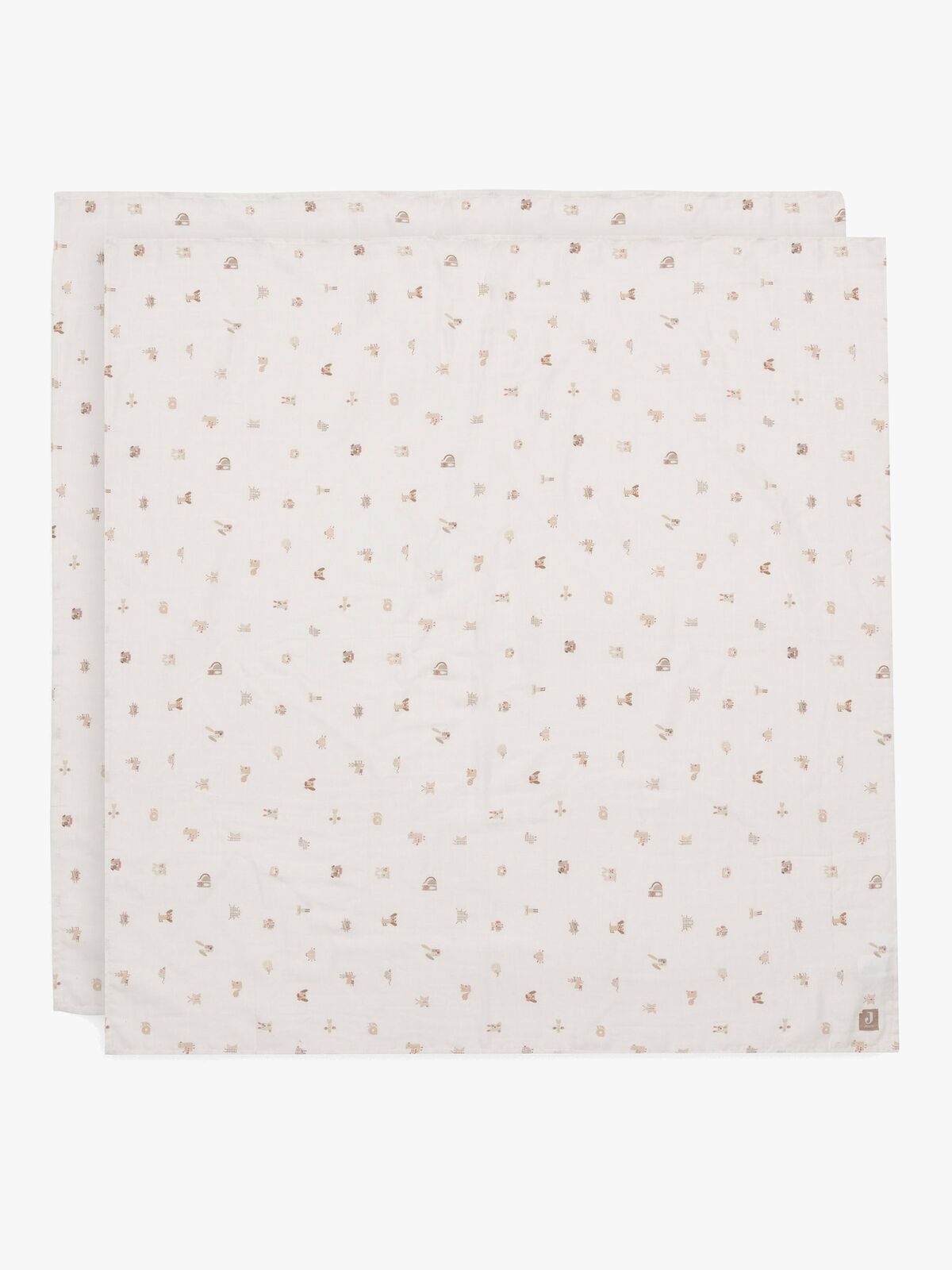 Jollein Musselintuch 115x115 cm 2er-Pack, Animal Friends