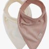 Jollein Velvet Rib Bandana Halstücher 2er-Pack, Wild Rose/Ivory