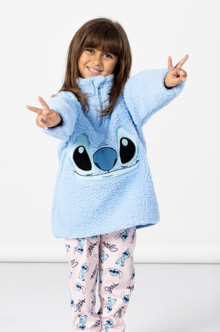 Disney Lilo & Stitch Teddyfleece-Pulli, Blau