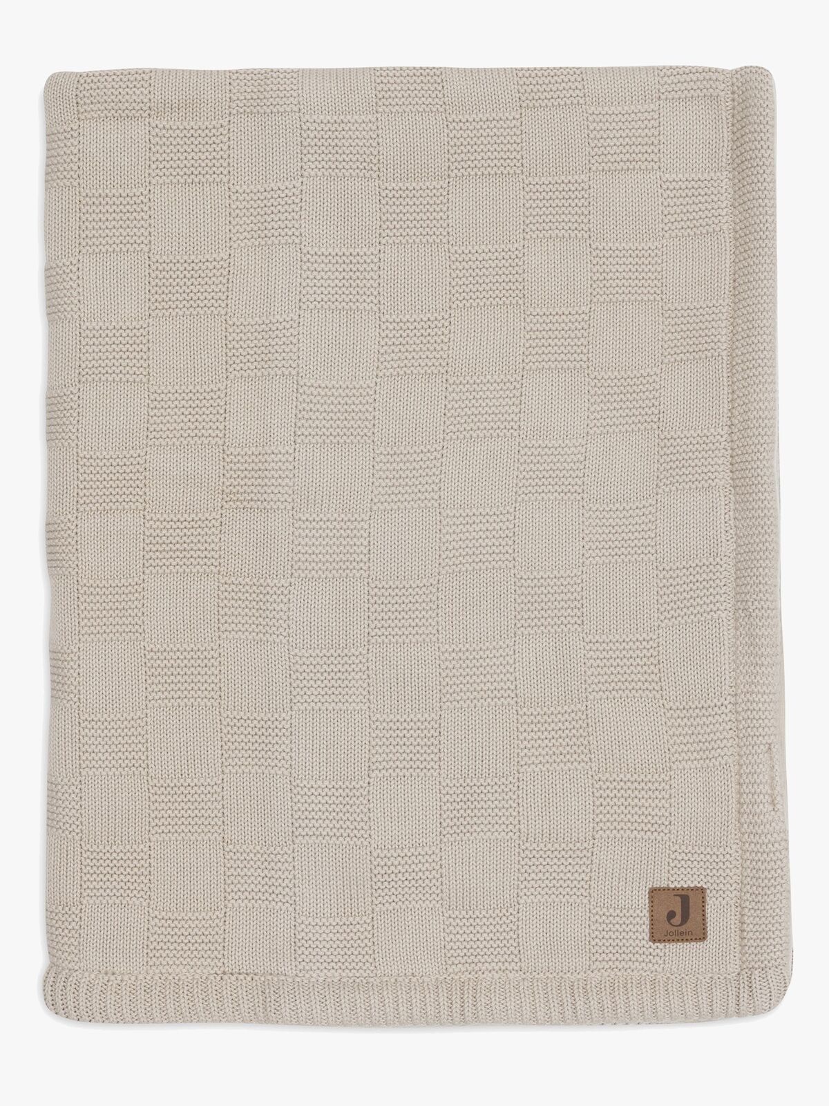 Jollein Decke 75x100 cm Box Knit/Velvet, Warm Sand
