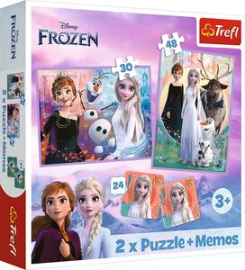 Trefl Die Eiskönigin Puzzles 2-in-1 + Memo-Spiel