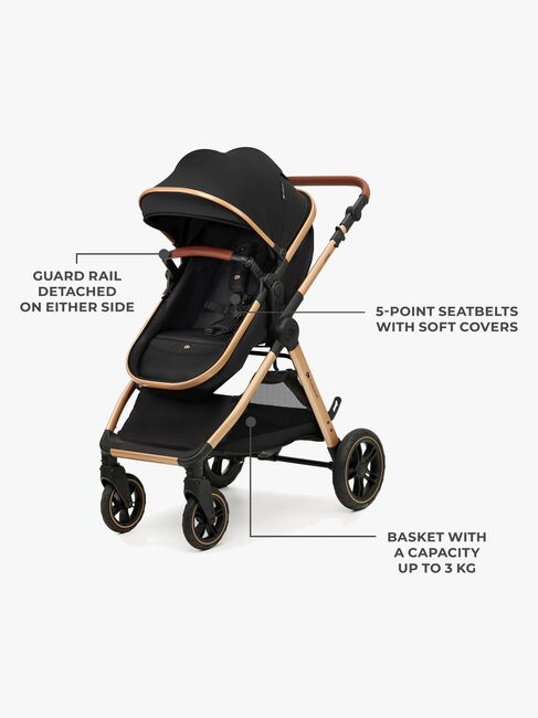 Kinderkraft ESME 2-in-1 Kombikinderwagen, Pure Black