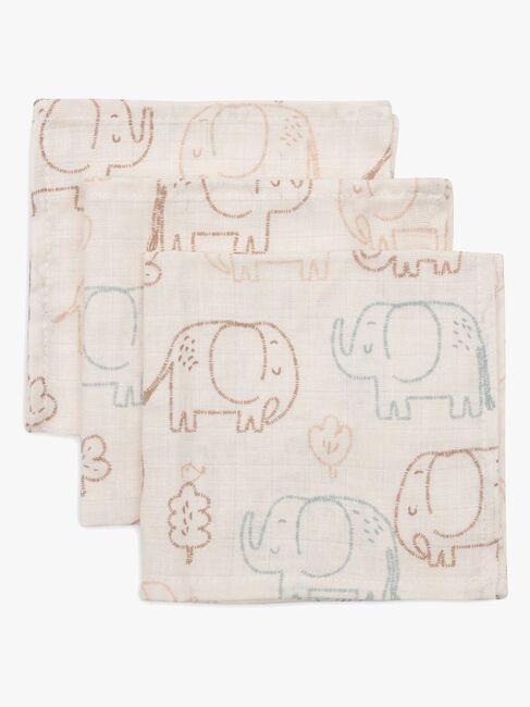 Jollein Waschlappen 3er-Pack, Elephant Tales