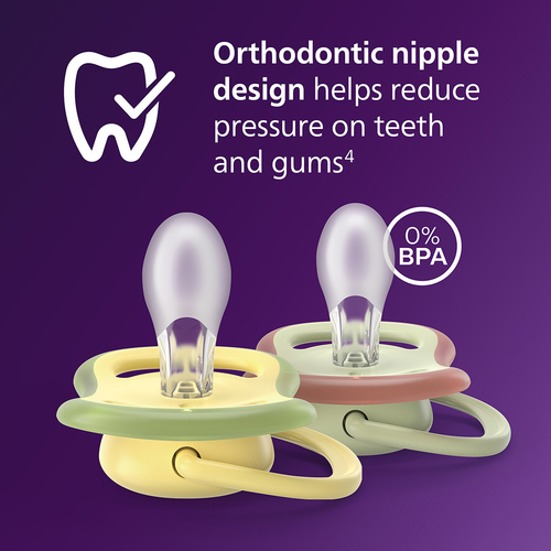 Philips Avent Ultra Air Schnuller 6–18m 2er-Pack, Rosa/Grün